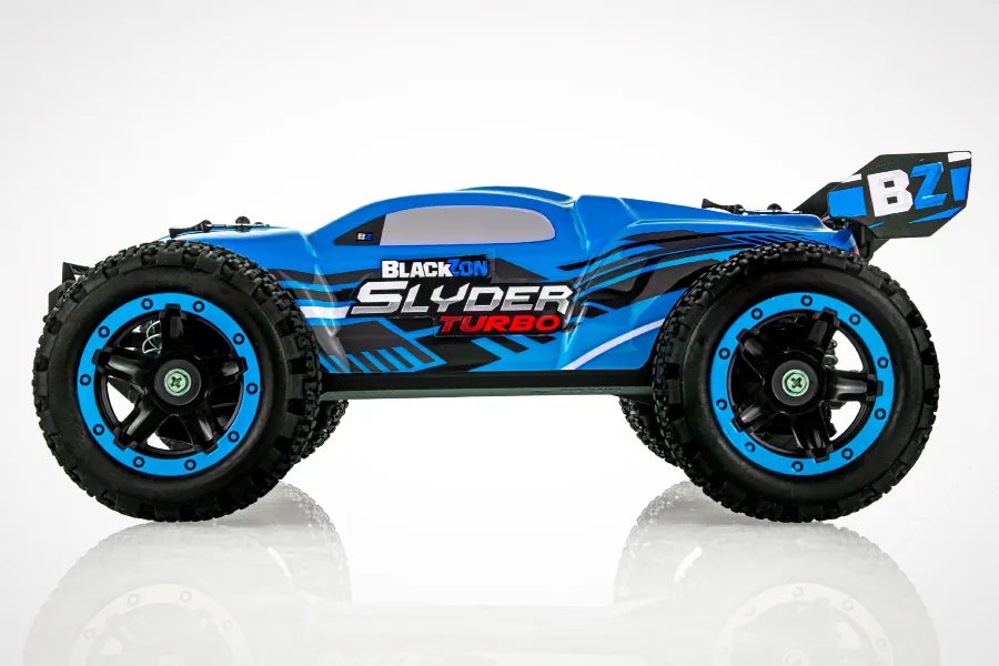 BlackZon 1/16 Slyder Turbo ST Brushless Electric 4WD Off Road RTR RC Monster Truck w/ Headlight Kit - Blue
