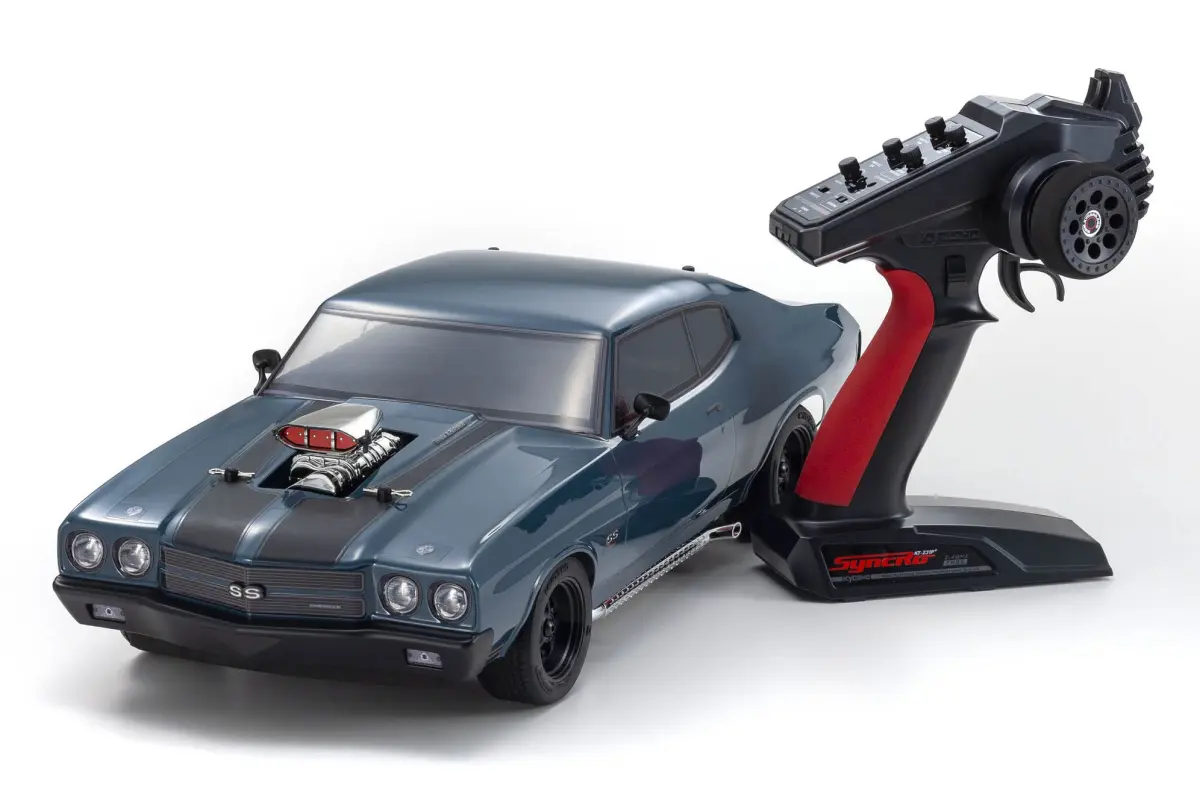 Kyosho 1/10 Fazer Mk2 1970 Chevrolet Chevelle Supercharged Brushless  Electric On Road LWB RC Car - Dark Blue | 34494T1