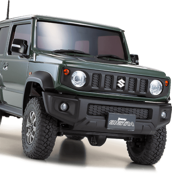 The unique styling of the Jimny is recreated with the signature five-slot front grille, round headlights that can be fitted with optional LEDs (MZW429R), and turn signal lights and driving lights that add even more detail to these already very scale trucks.