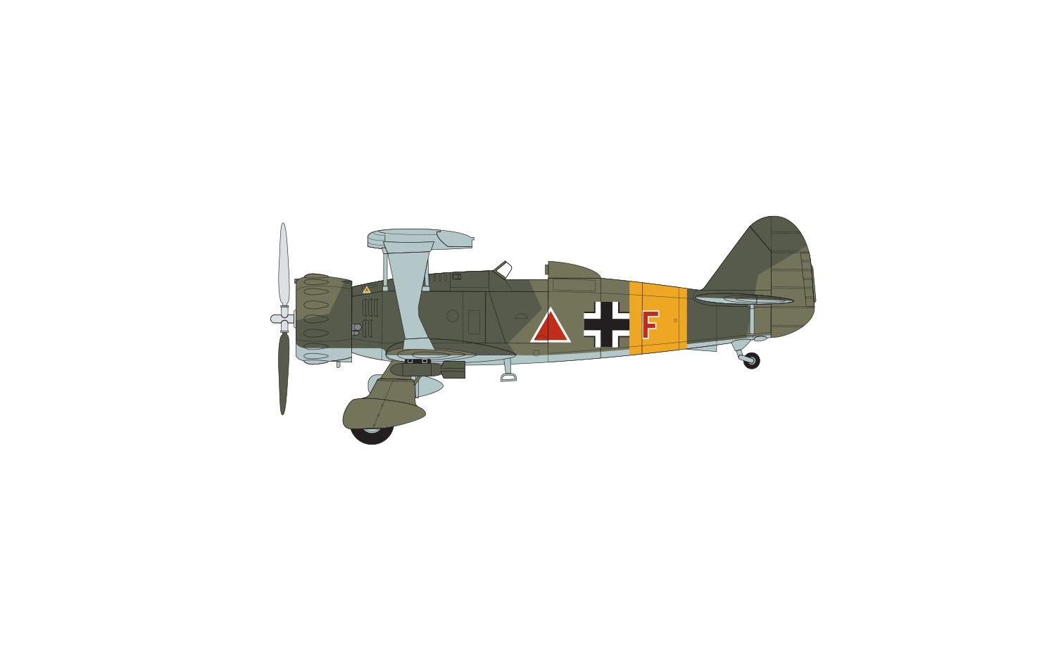 A02051V Henschel Hs123A-1 Luftwaffe, 1941.