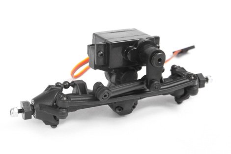 Mounted just above the front axle is the Axial AS-1 servo, with a servo saver that allows for steering accuracy, while also providing protection for the servo gears in the event of a bind or impact.