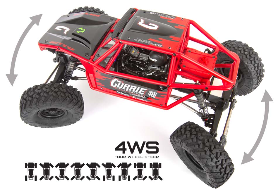 Axial Capra 1.9 4WS Currie Unlimited Trail Buggy RTR Front and Rear Steering