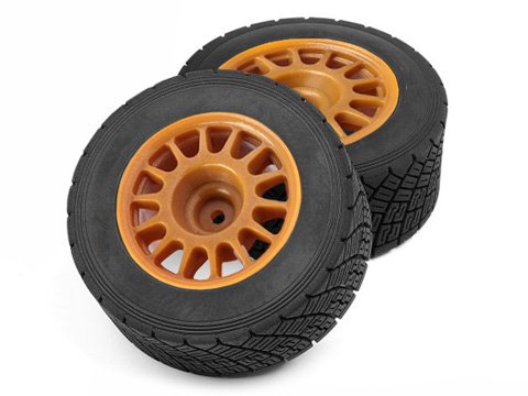 Super Realistic Rally Wheels And Real Rubber Tyres