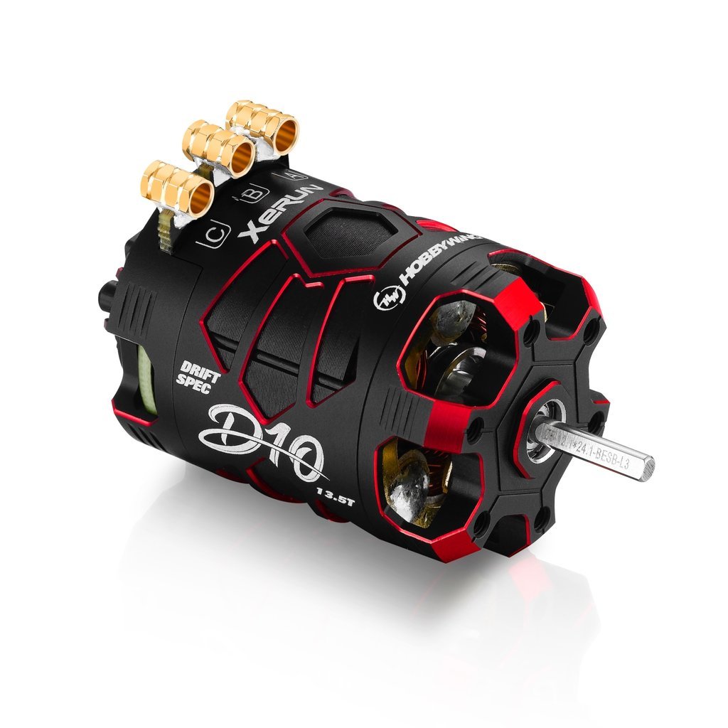 Xerun D10 13.5T Sensored Brushless Motor - Red Passion Edition