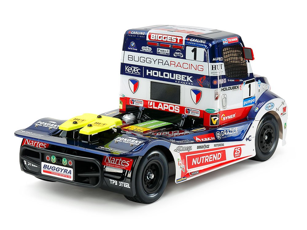 The cab is a 2-piece construction. A host of stickers is included to recreate the truck logos.