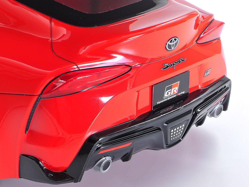Clear red sections allow inspection of taillight detail. The rear duck tail, diffuser and more are captured.